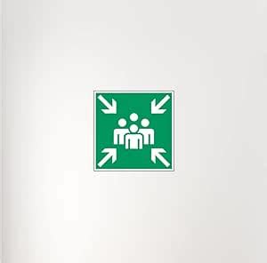 Assembly Point Symbol Signage - Waterproof Sticker Signage. : Amazon.in ...