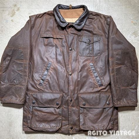 90's Barbour Bushman Jacket バブアー ブッシュマンジャケット 旧3ワラント 97年 ブラウン オイルドジャケット ...