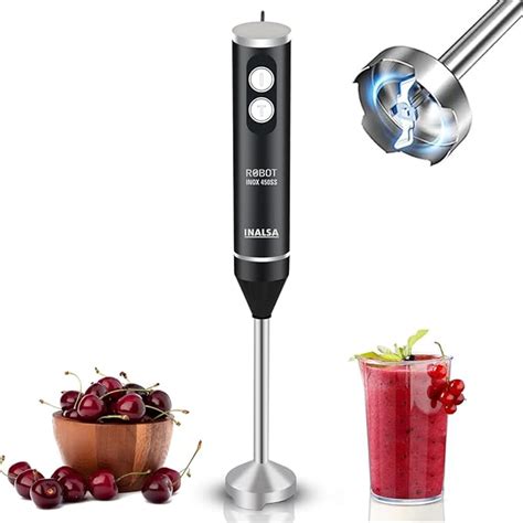 Buy Inalsa Stainless Steel Electric Hand Blender with 450W Powerful DC ...