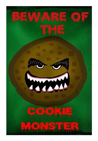BEWARE OF THE COOKIE MONSTER Wall Art PosterGully Specials