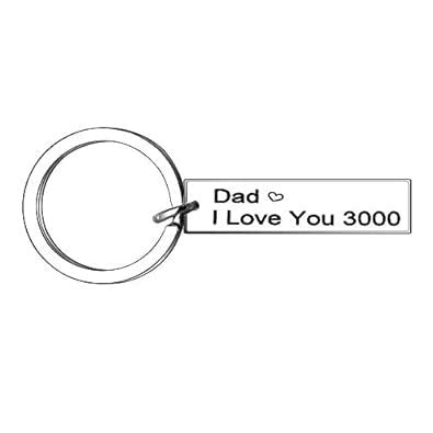Father Key Chain Dad Papa Keychain Birthday Key Rings Gifts Dad I Love ...