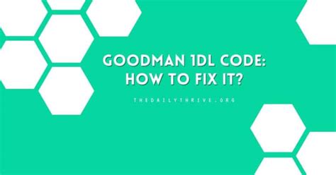 Image result for Goodman Error Code 6