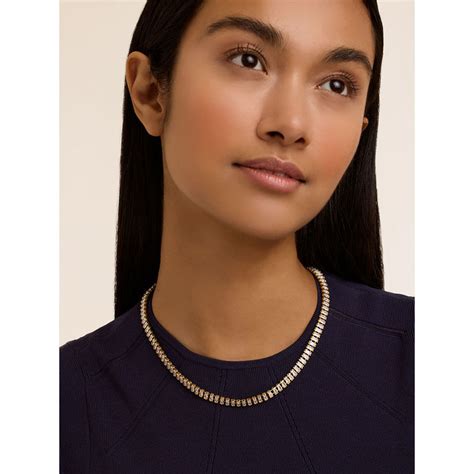 Buy Ted Baker Gold Isabeau Crystal Baguette Necklace Online