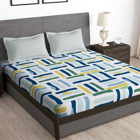 Arena 186 TC White Double Queen | King Fitted Bedsheet With 2 Pillow C ...