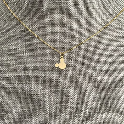 Mickey Mouse and Minnie Mouse Necklace, Gold and Silver Mouse Jewelry ...