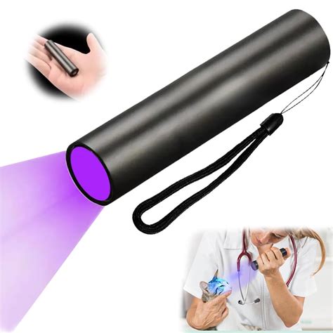 MULZI Rechargeable UV Torch Light, 395 NM LED Ultraviolet Torch, Black ...