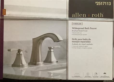 Allen + Roth Chesler Widespread Bath Faucet Brushed Nickel 2517113 ...