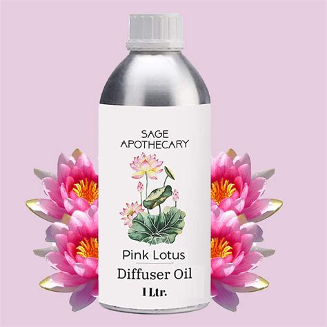 Pink Lotus Diffuser Oil For Relax Calm Mood, Natural Homely Fragrance ...
