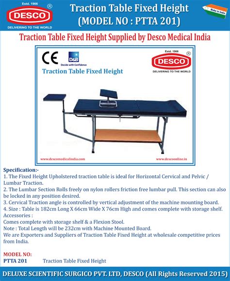 Traction Unit Computerised With Bed | Desco