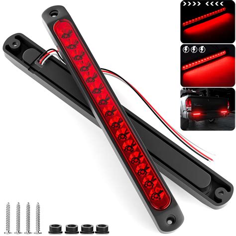 Snapklik.com : 10" 15 LED Trailer Brake Tail Light Bar Stop Change Tail ...