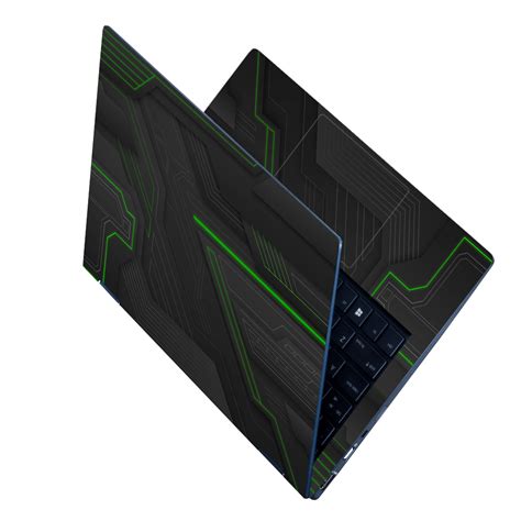 Shop Abstract Gradient Black Green Liner Laptop Skin | Buy Online Now ...