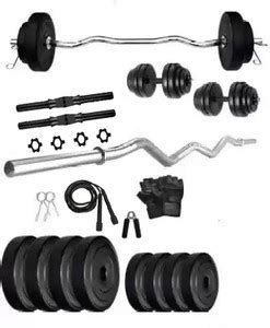 L'AVENIR FITNESS 22kg PVC Weight PLATE DUMBBELL SET with FITNESS ...