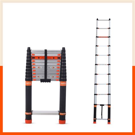 11 Step ( 10.5 ft ) Aluminium Telescopic Ladder | Bathla X-TEND ...