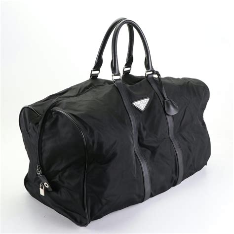 Prada Duffle Bag in Tessuto Nylon and Saffiano Leather | EBTH