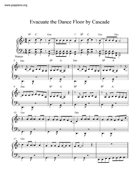 Cascada-Evacuate The Dancefloor Sheet Music pdf, - Free Score Download ★