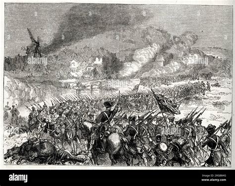 The Battle of Blenheim (or Blindheim), Hochstadt, Germany, 13 August 1704, part of the War of ...