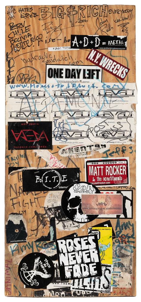 At Auction: [CBGB & OMFUG CLUB]. Original Piece of the Dressing Room Wa...