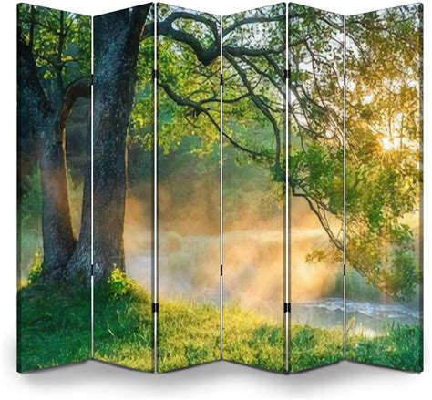 APED DECOR Wooden Screen Room Divider with Tranquil Nature India | Ubuy