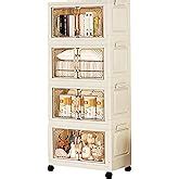 House of Quirk 3 Layer Storage Box Cabinet Wardrobe with Wheels ...
