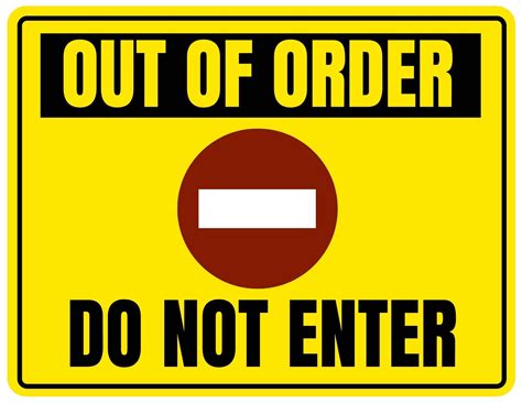 Out Of Order Signs (5 Free PDF Printables)