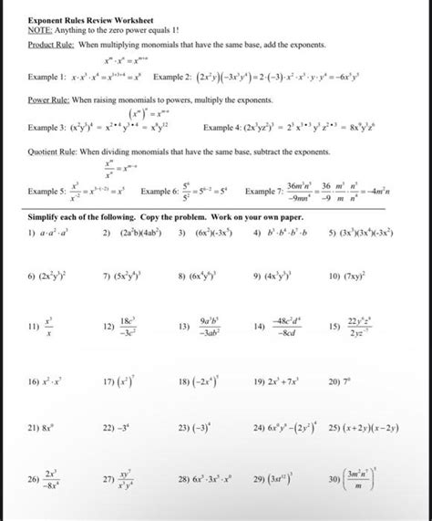Image result for Power Rule Worksheet