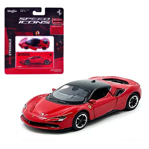 Maisto 1:64 Ferrari SF90 Stradale – Red with Black Top | Speed Icons ...