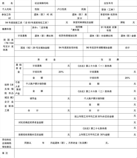 企业职工退休审批表(精)_文档下载