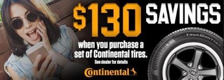 Continental Tires Reviews And Rebate Coupons August 2025