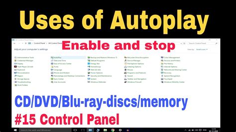 Image result for Control Panel Auto Play
