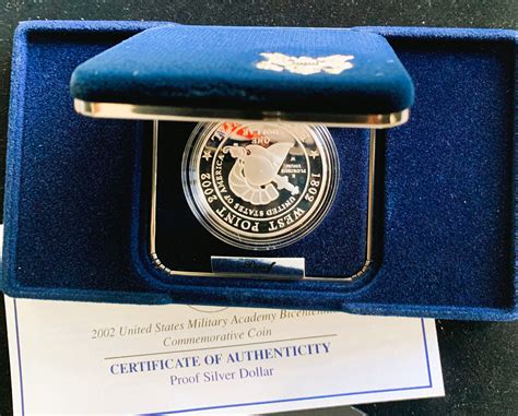 2002-W U.S. MILITARY ACADEMY BICENTENNIAL, WEST POINT MINT, CAMEO PROOF ...