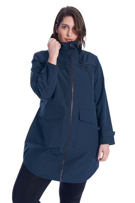 Alpine North Women's Plus Size Rain Jacket | Weather Resistant Raincoat ...