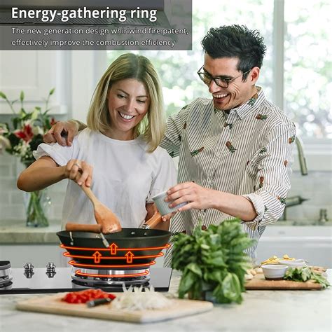 30" Gas Cooktop, 2 Burner Gas Hob Built-in Natural Gas Cooker, Dual ...