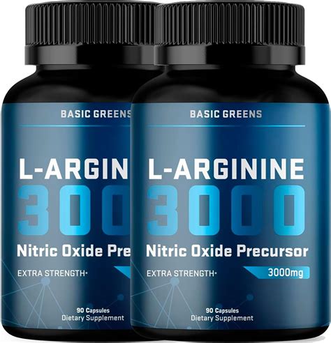 BASICGREENS L-Arginine 3000mg Nitric Oxide Supplement for Men India | Ubuy