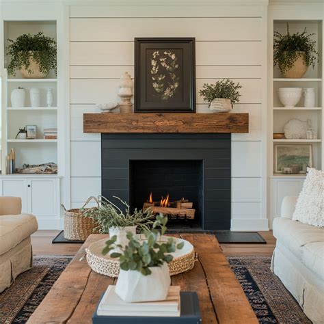 Farmhouse Shiplap Fireplace Brick 40 Beautiful Modern Shiplap