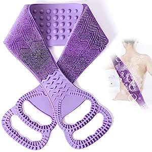 Buy Silicone Back Scrubber for Shower, Silicone Bath Body Brush Easy to ...