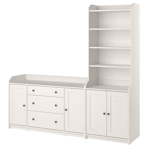 HAUGA storage combination, white, 210x46x199 cm (825/8x181/8x783/8") - IKEA