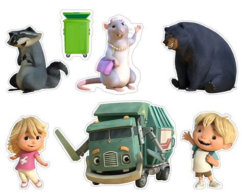 Kids Birthday Instant Download Trash Truck Cupcake Topper - Etsy