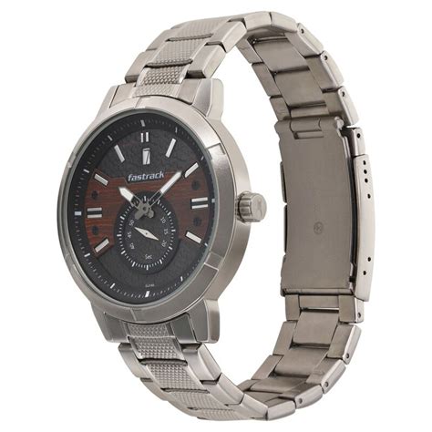 Fastrack Go Skate Quartz Analog with Day and Date Grey Dial Stainless ...
