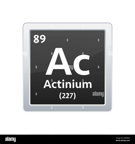 Actinium symbol. Chemical element of the periodic table. Vector stock illustration Stock Vector ...