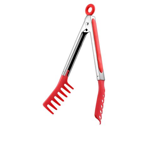 Red Stainless Steel Pasta Tong, Large 13" Stainless Steel Spaghetti ...