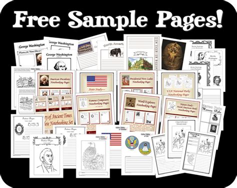 Free Notebooking Pages & Free Notebooking Product Sampler | Homeschool ...