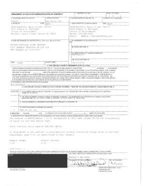 Fillable Online foia msfc nasa i1 AMENDMENT OF SOLICITATION ...