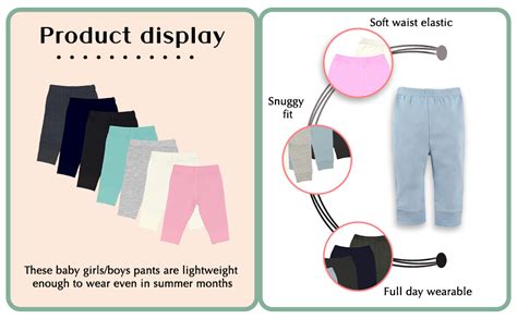 LENAM Unisex Baby Unisex Baby Baby Cotton Snug Soft Pants/Diaper Fit ...