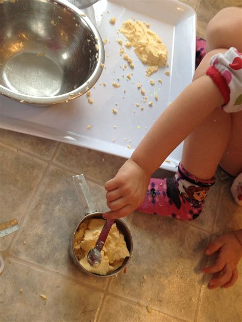 Play dough. Corn flour and conditioner. Just a pic of little hands ...