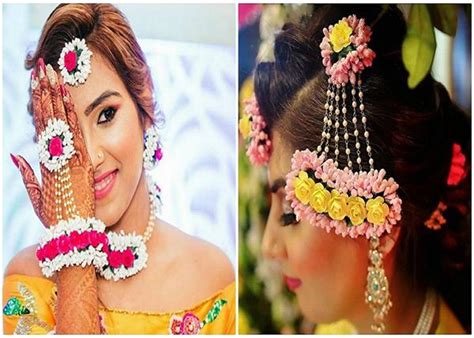 हल्दी और मेंहदी सेरेमनी पर ड्रैस के साथ मैचिंग करके पहनें ये Floral ...