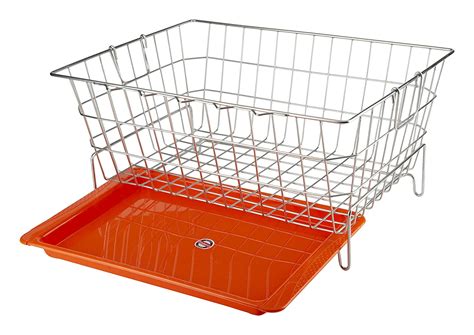 Embassy Extra-Large Dish Draining Basket/Kuda with Drip Tray, Rectangl ...