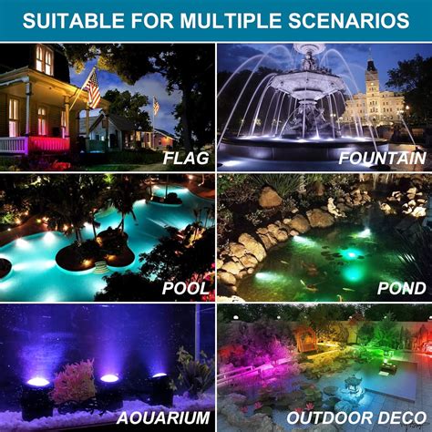 CORESLUX 18 LED Submersible Pond Lights - Color Changing, Mains Powered ...