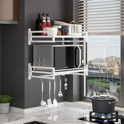 ABCOOL Wall Mount Microwave Oven Shelf Rack for | Ubuy India