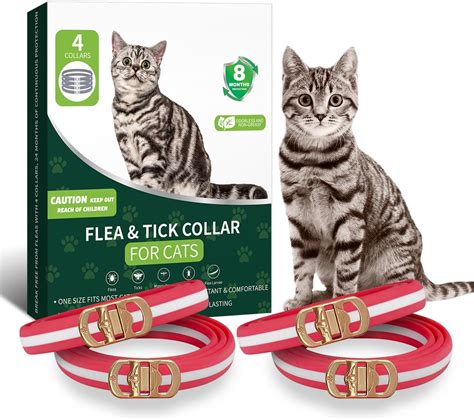 Amazon.com : 4 Pack Flea Collar for Cats, Flea and Tick Collar for Cats ...