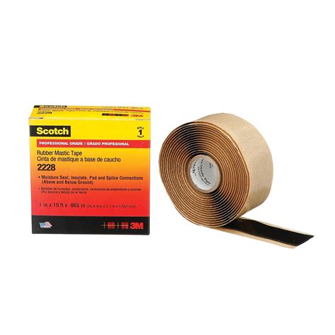 3M 2228 Scotch Moisture Sealing Electrical Tape, 1 in x 10 ft x 0.65 in ...